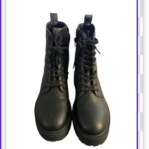 Olivia Miller Black Alexa Combat Boot- Size 9